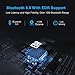 immagine 4Yuanguo Trasmettitore e Ricevitore Bluetooth 5.0, 2 in 1 Adattatori per Casa e Car Audio Sistema ad Alta Definizione e Bassa Latenza, Portata 20 m, Supporto da 3,5 mm Aux, RCA, Connessione Ottica