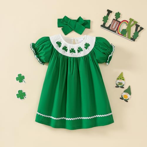 Toddler Girl St Patrick's Day Dress Shamrock Outfit St Patricks Day Clothes 1-5T2