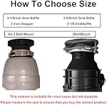 2PCS 3 1/8" Garbage Disposal Splash Guards and 3 Inch Garbage Disposal Stopper, Sink Baffle Drain Plugs for Waste King, EZ Mount Splash Guard 1025 for Whirlaway, GE Models