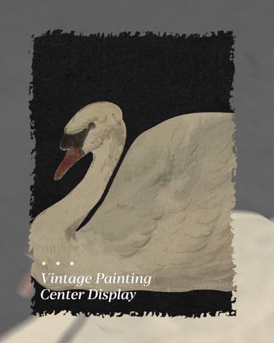 Image of HUARCEY Gold Framed Vintage Wall Art for Living Room, Grace Swan Art Painting Pictures Animal Bathroom Prints Farmhouse Wall Decor Large Canvas Swan Aesthetic Decor for Kitchen Bedroom Zwaan 24 inchx36 inch