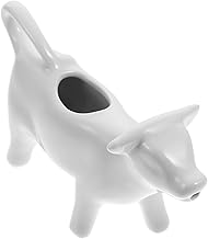 DOITOOL Ceramic Creamer Coffee Milk Creamer Pitcher Animal Cow Shaped Serving Pitcher Sauce Pitcher Milk Creamer Jug