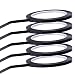 Supla 5 Rools Glossy Black Adhesive Graphic,1/4 inch Width,Chart Tapes Grid Marking Tapes Art Tape,217 feet Long Per Roll