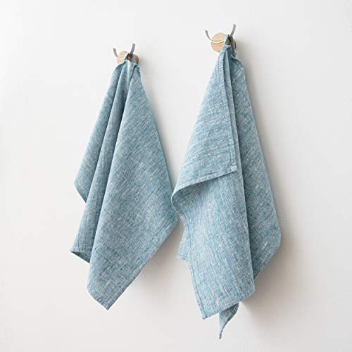 Serviettes de Toilette Lin Bleu Marin Francesca | Parfaites pour la Routine Visage - 4