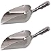 Premium Life AS-12 SET OF 2, 12 Oz. (Ounce) Bar Ice Scoop, Dry Bin Scoop, Dry Goods Scoop, Candy Scoop, Spice Scoop, Cast Aluminum