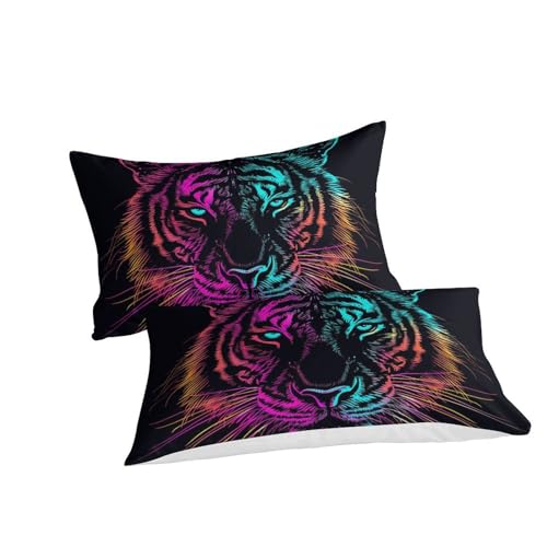 Ensemble de literie tigre imprimé 3D avec microfibre douce - 3
