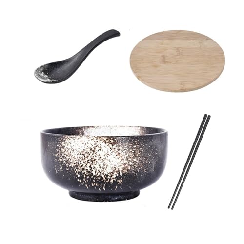 Tefrine Ramenschüssel-Set aus Keramik, 1500 ml, weiße Ramenschalen...