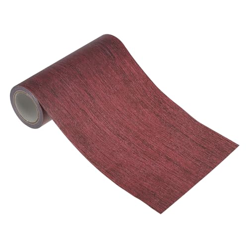 PATIKIL Wood Grain Repair Tape 4.7" x15ft, Self Adhesive Realistic Textured Repair Tape Patch for Floor Door Table Cabinets Desk,Dark Chestnut Mahogany