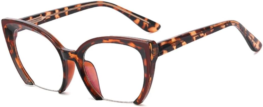 Retro Semi-rimless Cat Eye Women Glasses Frames Men