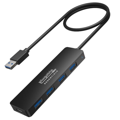 Plugable USB A 3.0 Hub 4-in-1 Splitter 4 USB-A Ports for Laptop PC 2ft - image 1