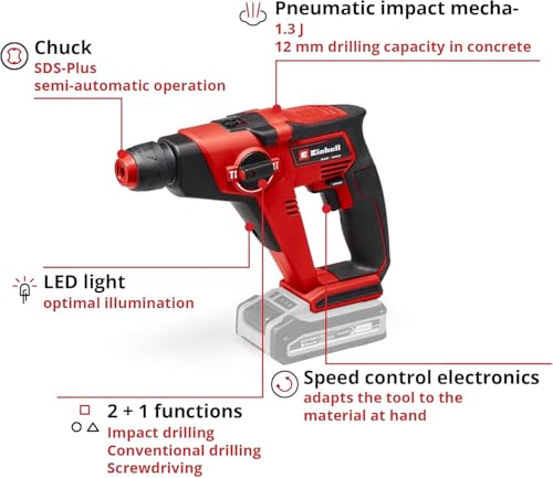 Einhell Power X-Change Akku-Bohrhammer TE-HD 18/12 Li - Solo -Akku-Bohrhammer 3 Einhell Power X-Change Akku-Bohrhammer TE-HD 18/12 Li - Solo -Akku-Bohrhammer - Image 3