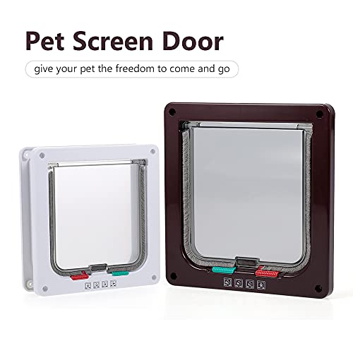 mewmewcat Porta Cat Pet Entrada Segura Ferromagnético Pet Flap Door 4 Maneiras de Bloqueio Automatic