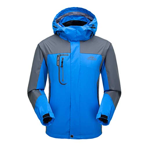 Bruce Lin Chaqueta Impermeable para Hombre Ligero Termica Cortavientos con Capucha Ropa Deportiva Aire Libre Tácticas Chaquetas de Softshell para Acampada Senderismo Ciclismo