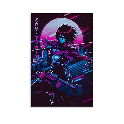 jiandan Shingeki No Kyojin Mikasaa - Póster decorativo para pared, diseño de...
