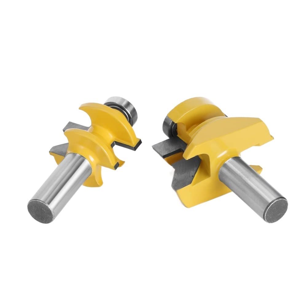 KAYRAM 2 Stück 12 mm 1/2 Schaft 120 Grad Fräsfräser Rahmen Nut Zapfen Holzbearbeitung Gravur Holzfräsen Set 03004 (Größe: 12,7 mm Schaft)