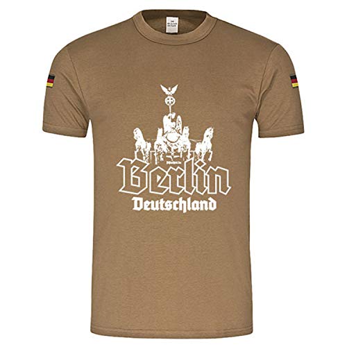 Camiseta bandera de Berlín caqui XXXL original con escudo histórico estampado