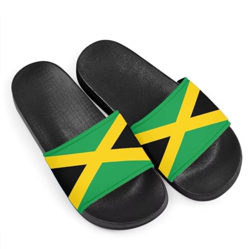 Howilath Jamaica Flag Pattern Women Slide Sandals Non Slip