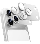 NIMASO カメラフィルム iPhone 2026 Pro Max 用 カメラ保護 レンズカバー アルミ合金製 シルバー 2枚入り | カメラカバー 穴あり 耐衝撃 全面保護 指紋防止 撮影に...