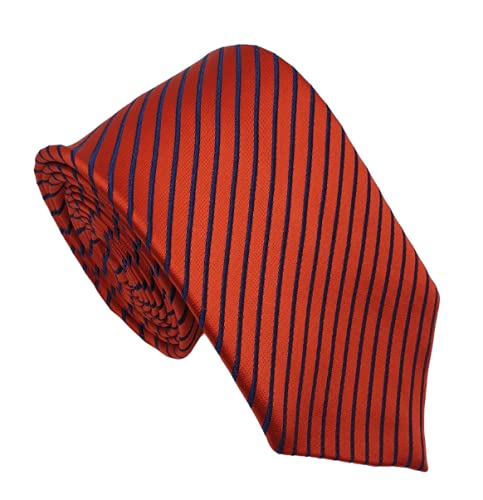 LA-CROATES men's micro woven red stripe neck tie pocket square & cuff link set for men