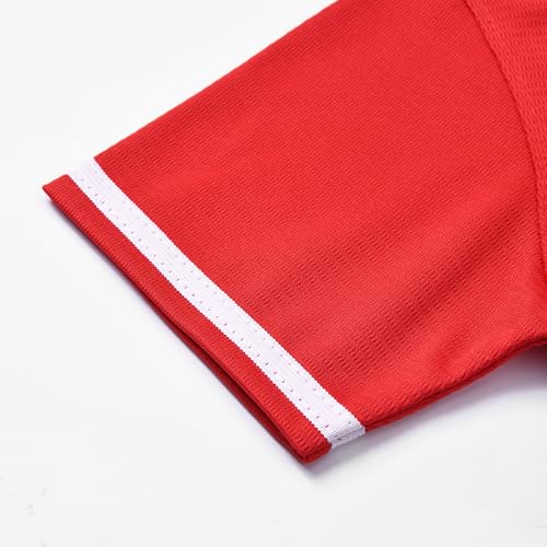 Kids Baseball Jersey Button Down Hip Hop Personalized Sport T Shirts Tops Baseball Shirt for Boys Girls Toddler 2T-12Y4