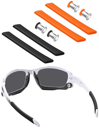 Image of BLAZERBUCK Replacement Earsocks & Bolt for Oakley Jawbone /Racing Jacket /Split Jacket Sunglasses - Black + Orange