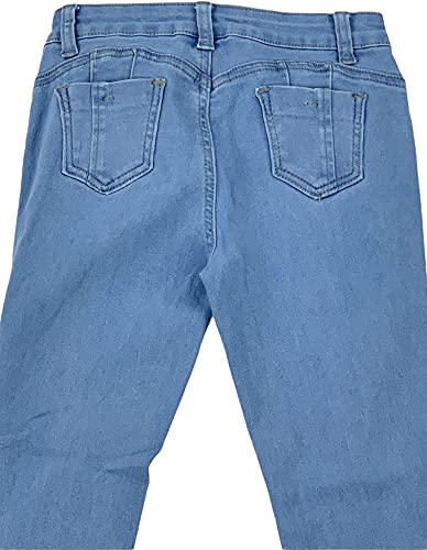 Image of ToBeInStyle Girl's Denim Easy Styling Classic Timeless Everyday Jeans Zip-Up Closure