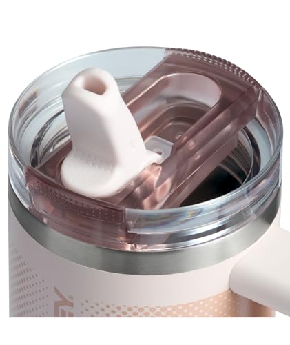 Image of STANLEY Quencher ProTour Flip Straw Tumbler with Leakproof Lid 14 oz | Built-In Straw and Handle | Cup Holder Compatible for Travel | Insulated Stainless Steel Cup | BPA-Free | Rose Quartz Fade