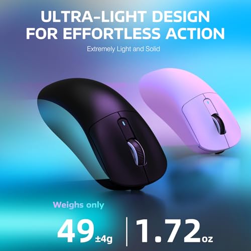 Image of ATTACK SHARK X3 Lightweight Wireless Gaming Mouse with Tri-Mode 2.4G /USB-C Wired /Bluetooth,Up to 26K DPI, PAW3395 Optical Sensor,Kailh GM8.0 Switch,5 programmable Buttons for PC /Laptop /Win /Mac(Black)