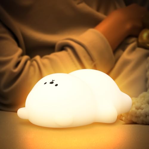 Smiling Shark ベッドサイドランプ【可愛い熊・柔らかい手触り】ナイトライト ふわふわ 間接照明 タッチセンサー 3段階調光 暖色・RGBモード 1200mAh USB充電式 90時間持続可能 タイマー設定 メモリー機能 省エネ 超軽量125g 常夜灯 目に優しい 授乳/おむつ替え用 出産祝い/誕生日/ギフト/寝室/防災/停電用 可愛い動物シリーズ （熊）