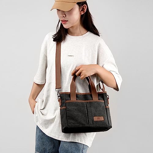 Bolso pequeño de lona para mujer casual multi-bolsillos miniatura 3