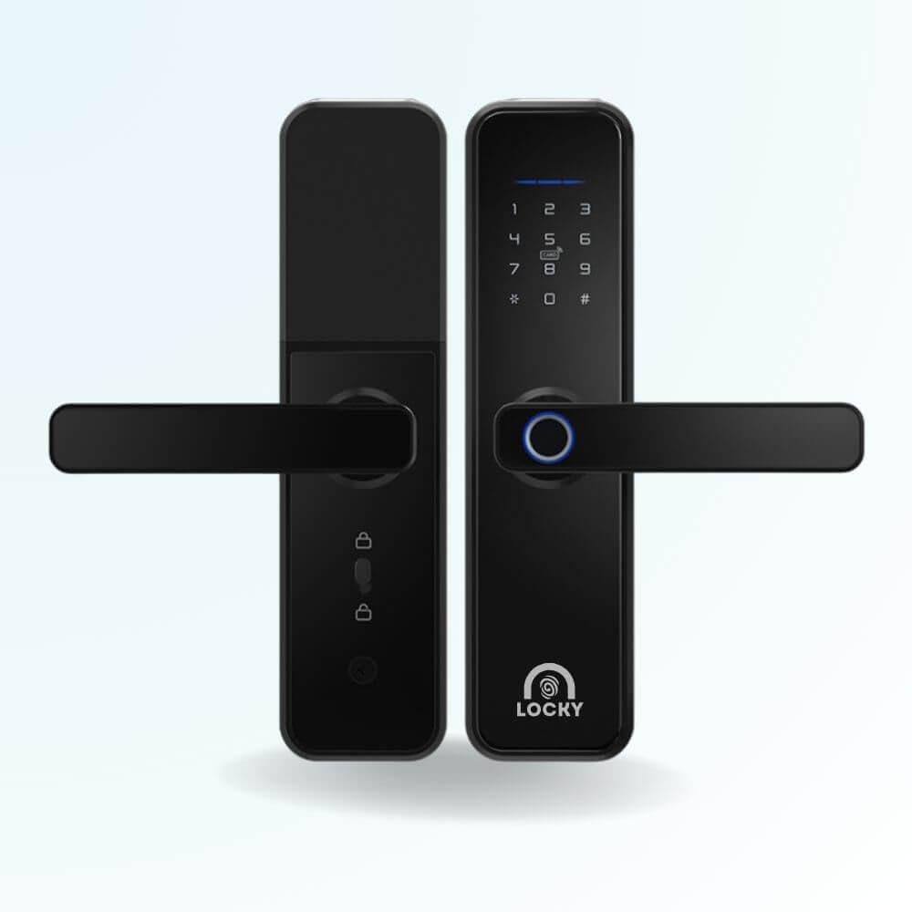 LOCKY-2 Serrure connectée Biométrique, Code, Badge, App, Wi-Fi intégré, Bluetooth