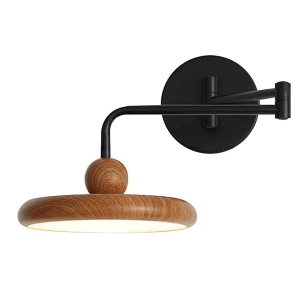 HXYSXHJUO Adjustable Swing Arm Wall Lamp - Indoor Industrial Sconce Lighting Fixture for Bedroom Bedside Reading