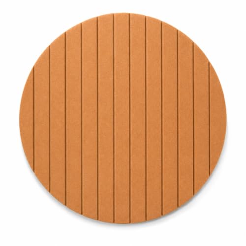 Image of MMT Acoustix Circle Felt Acoustic Wall Panel | Sound Proofing for Room |Premium Acoustic Panel |Pin Board for Wall |Sound Absorbing Panels | Circle Felt Acoustic Wall Panel |Camel| 60 x 60 cm | 2 Pcs