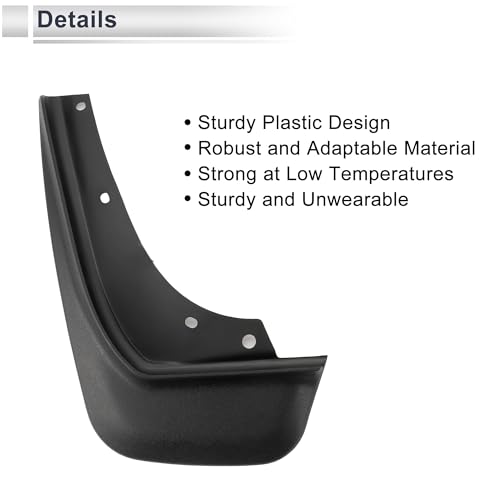 Image of X AUTOHAUX 1set Front and Rear Mud Flaps Splash Guards Mud Guards for Volvo C30 2010-2015 W /Mount Accessories