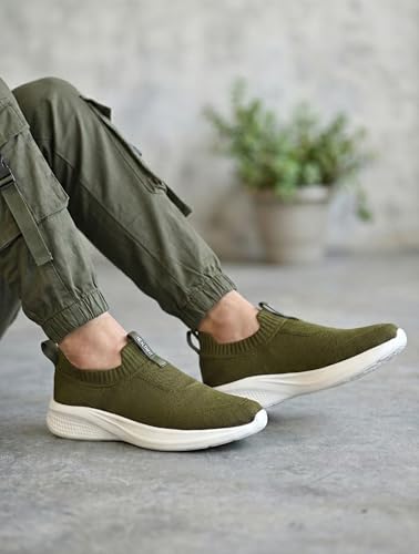 Image of HEALTH FIT Extra Soft Sports Shoes with Memory Foam Comfortable & Lightweight Breathable Without Lace for Walking Jogging Gym Shoes Cushion Casual Regular Wear Shoes for Men's Gent's HF728