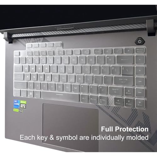 Image of RAYA Silicone Keyboard Cover for 2023 /2024 /2025 ASUS ROG Strix G16 and ASUS ROG Strix Scar 16 Gaming Laptops (TPU Clear)
