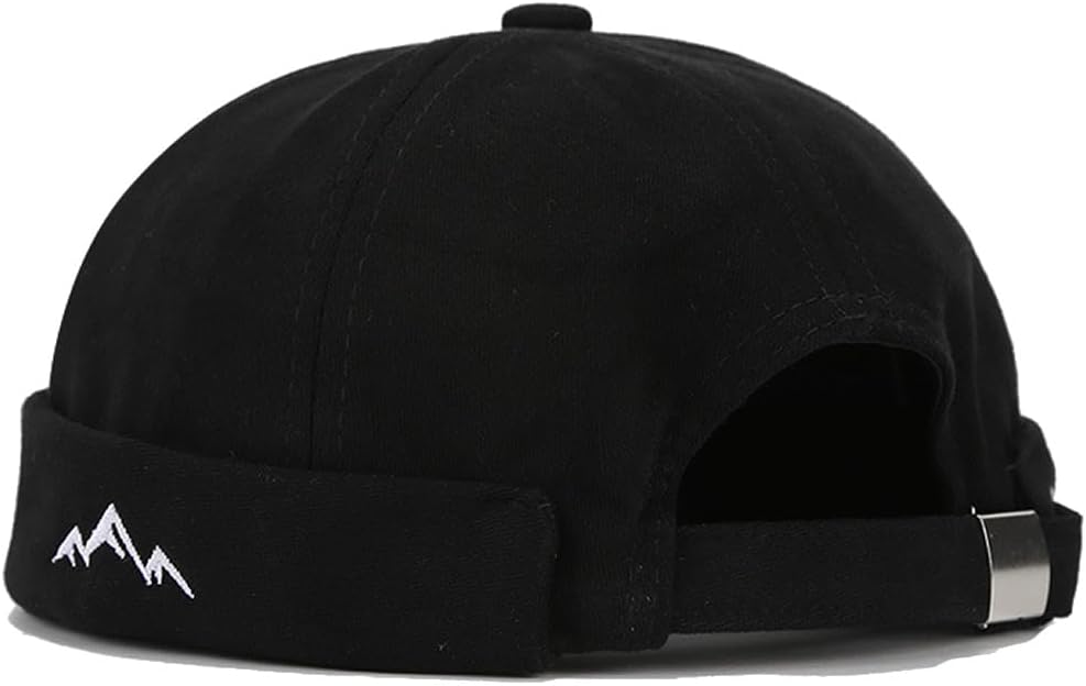 Quanhaigou Brimless Sailor Cap,Adjustable Rolled Cuff Skull Beanie Hats for Men Women