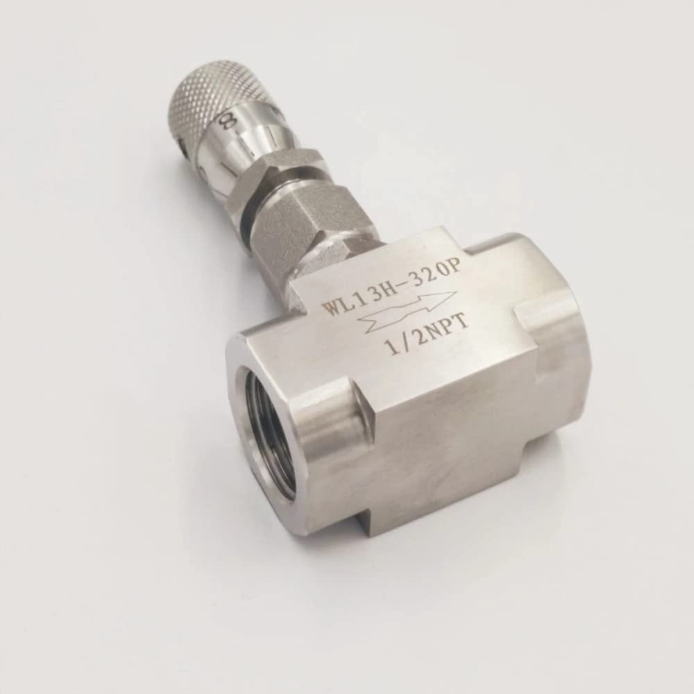 Régulateur de pression d'eau, Régulateur G 1/8" 1/4" NPT 1/2" en acier inoxydable 304, vanne de garniture de vanne à aiguille WL11H-320P, vanne de contrôle de débit, filetage G, 1/8"