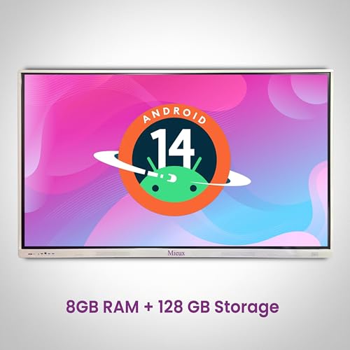 Image of Mieux Interactive Flat Panel for Education | 75 Inch Display | Silver and Black Bezel | 100-240V Input Voltage | Standby Power Consumption ≤0.5 Watt | Classroom Teaching and Learning Use