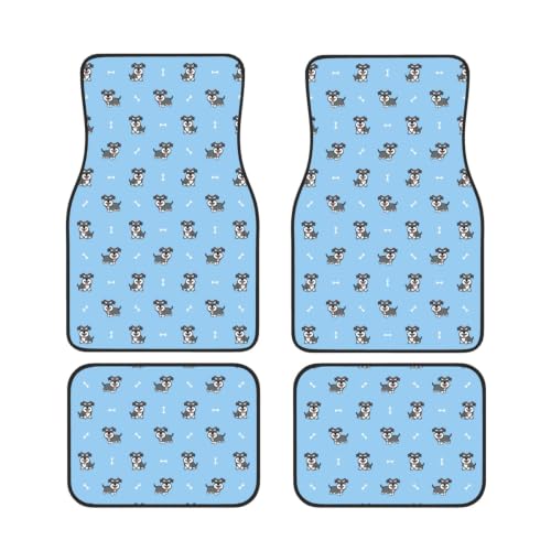 Alfombrillas de coche Schnauzer evitan resbalones y suciedad con neopreno antideslizante