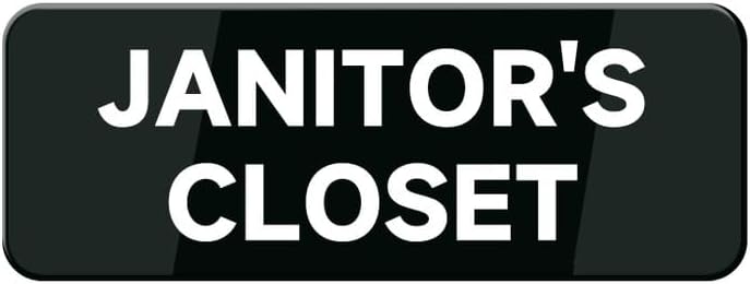Janitor S Closet Sign For Business Self Adhesive Signs Industrial Warning Signs For Office Outdoor Indoor Supplies 10″X3″ (Black And White) Janitor S Closet Sign For Business Self Adhesive Signs Industrial Warning Signs For Office Outdoor Indoor Supplies 10″X3″ (Black And White)