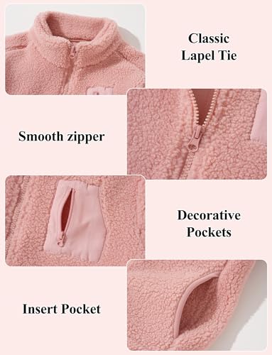 Happy Cherry Boys Girls Full Zip Soft Polar Fleece Jacket Outerwear Coat With Pockets4