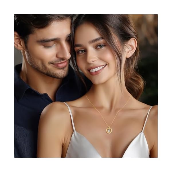OOBEE Moissanite Heart Necklace for Women 925 Sterling Silver Fine Jewelry Twist Pendant, Valentine Anniversary Birthday Gift for Wife, Mom, Girlfriend - Image 3