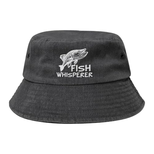 Qauirfe Fish Whisperer Fashion Cowboy Denim Fisherman Hat Outdoor Fishing Cap Sun