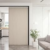 Genérico Cortinas Aislante Termica Cocina Interior con Rieles, Cortina Divisor de Ambientes, Cortinas Termica Aislante Frio Y Calor, CortinaPlisada Plegable Invisible(Beige,W:151-180H:181-190cm)