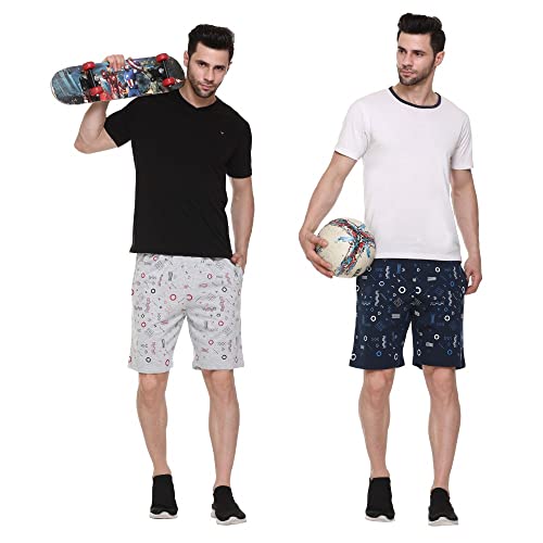 Image of Men's Cotton Sports Shorts with Zipper Pocket (Pack of 2)