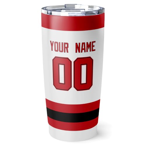 Image of ANTKING New Jersey Tumbler 20oz Custom Name Number Travel Mug Gifts | Stainless Steel Insulated Coffee Cup for Men Women