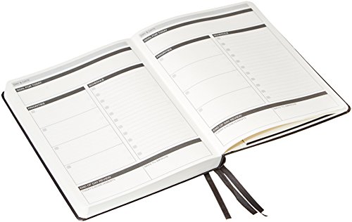 Amazon Basics Hard Cover Daily Planner & Journal - 6 Months, Black - Image 3