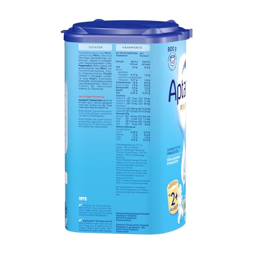2. Bild von Aptamil Kindermilch 2 Plus – Für Kleinkinder im Wachstum – Mit vielen wichtigen Nährstoffen – Ohne Palmöl – 1 x 800 g – 43 Portionen à 130 ml