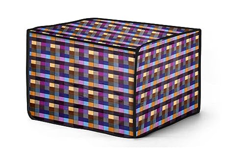 Image of The Furnishing Tree PVC Waterproof Microwave Oven Cover Compatible for Morphy Richards 20 L Solo 20MS Lattice Pattern Bluish