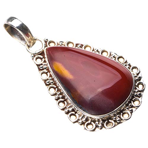 Pendentif en Jaspe impérial Royal et Argent 925 fait main